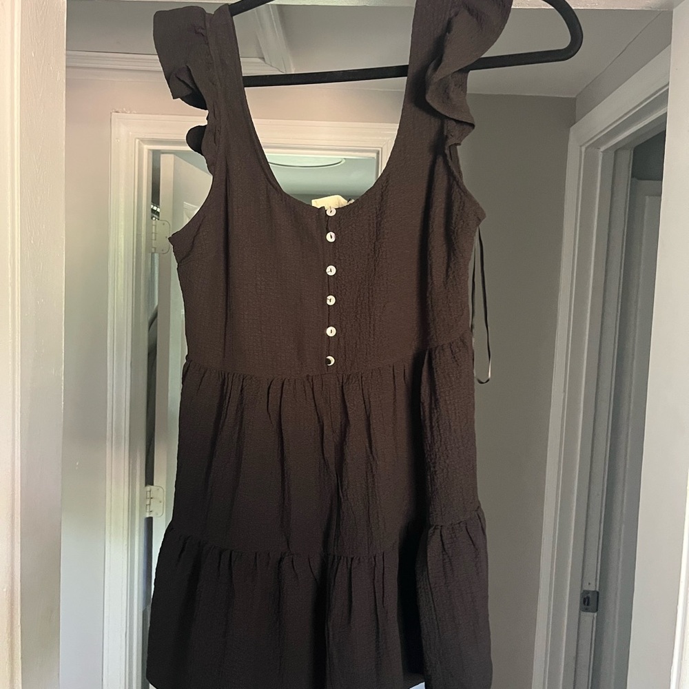 Elegant Brown Mini Dress